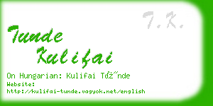 tunde kulifai business card